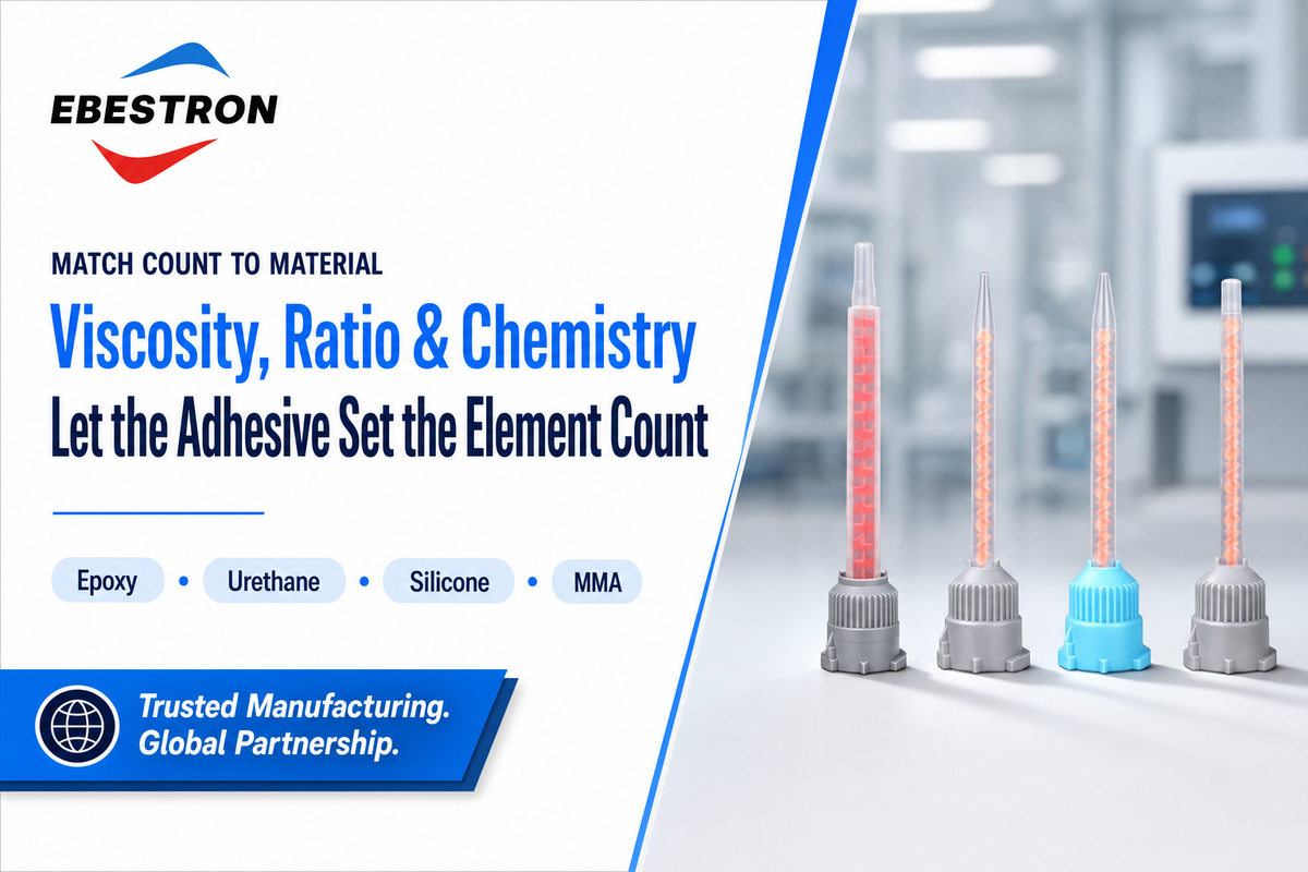 Match Static Mixer Element Count to Material: Viscosity, Mix Ratio & Chemistry — Ebestron