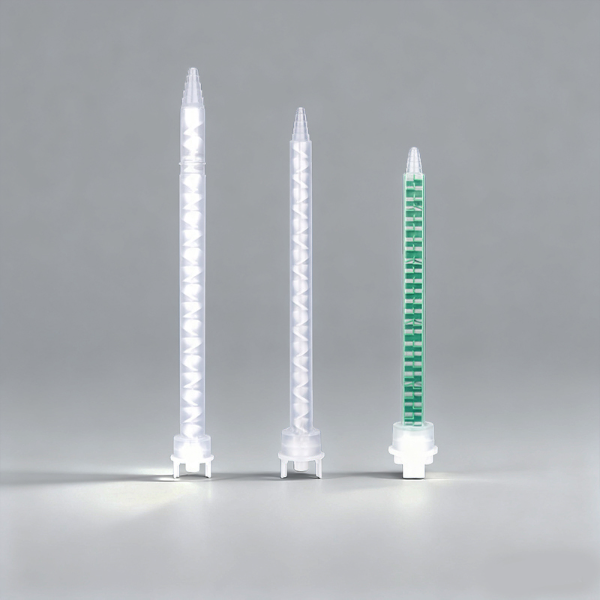 Static mixing nozzle resolving off-ratio epoxy mixing