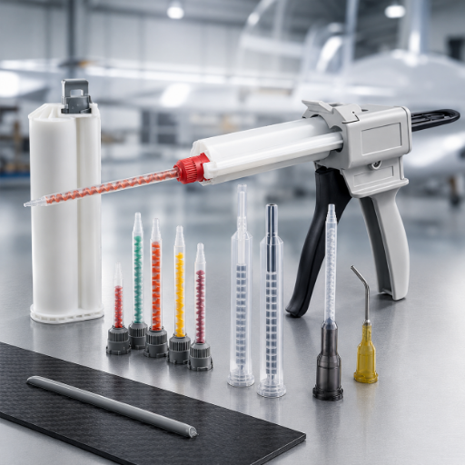 Ebestron empty aerospace cartridges gun and nozzle application system