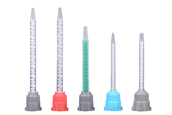 Range of static mixing nozzles for two-component dual cartridge dispensing systems