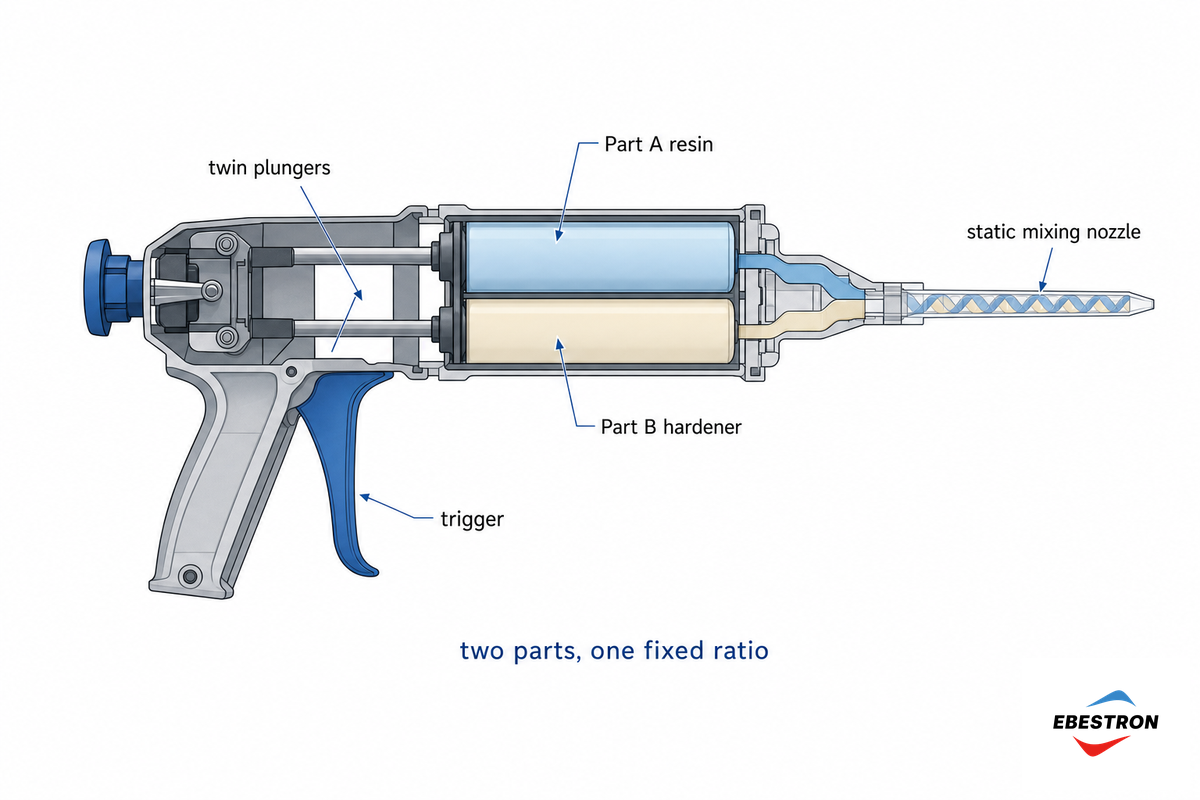 What Is a Two-Component (2-K) Cartridge Dispensing Gun? — Ebestron