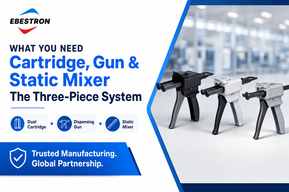 What You Need: Cartridge, Dispensing Gun, and Static Mixing Nozzle — Ebestron