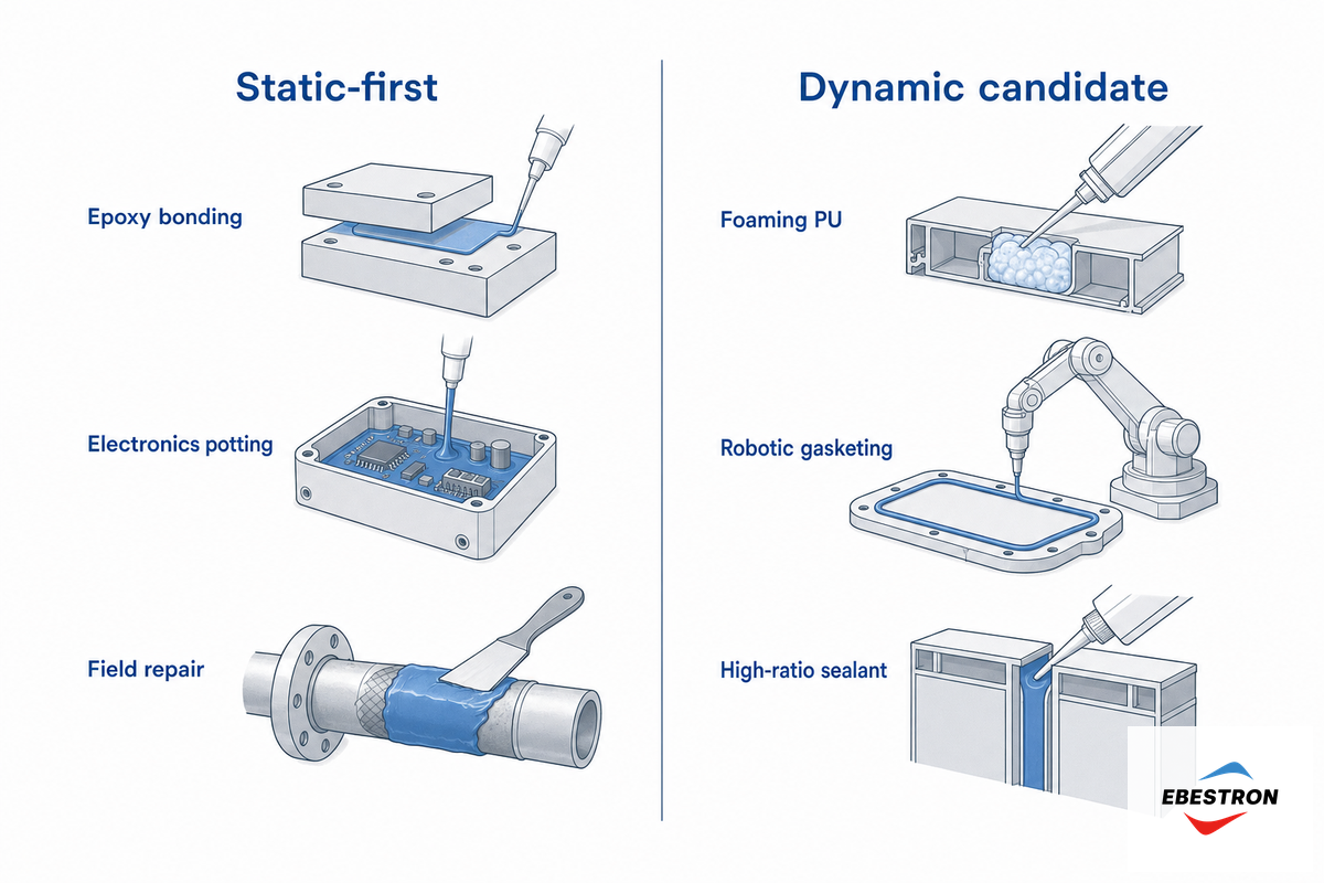 Application Map: Epoxy, Polyurethane, Silicone, Foam, Potting, And Gasketing — Ebestron