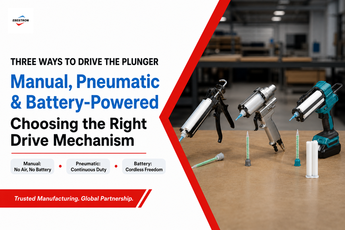 Epoxy Gun Types by Drive Mechanism: Manual, Pneumatic & Battery-Powered — Ebestron