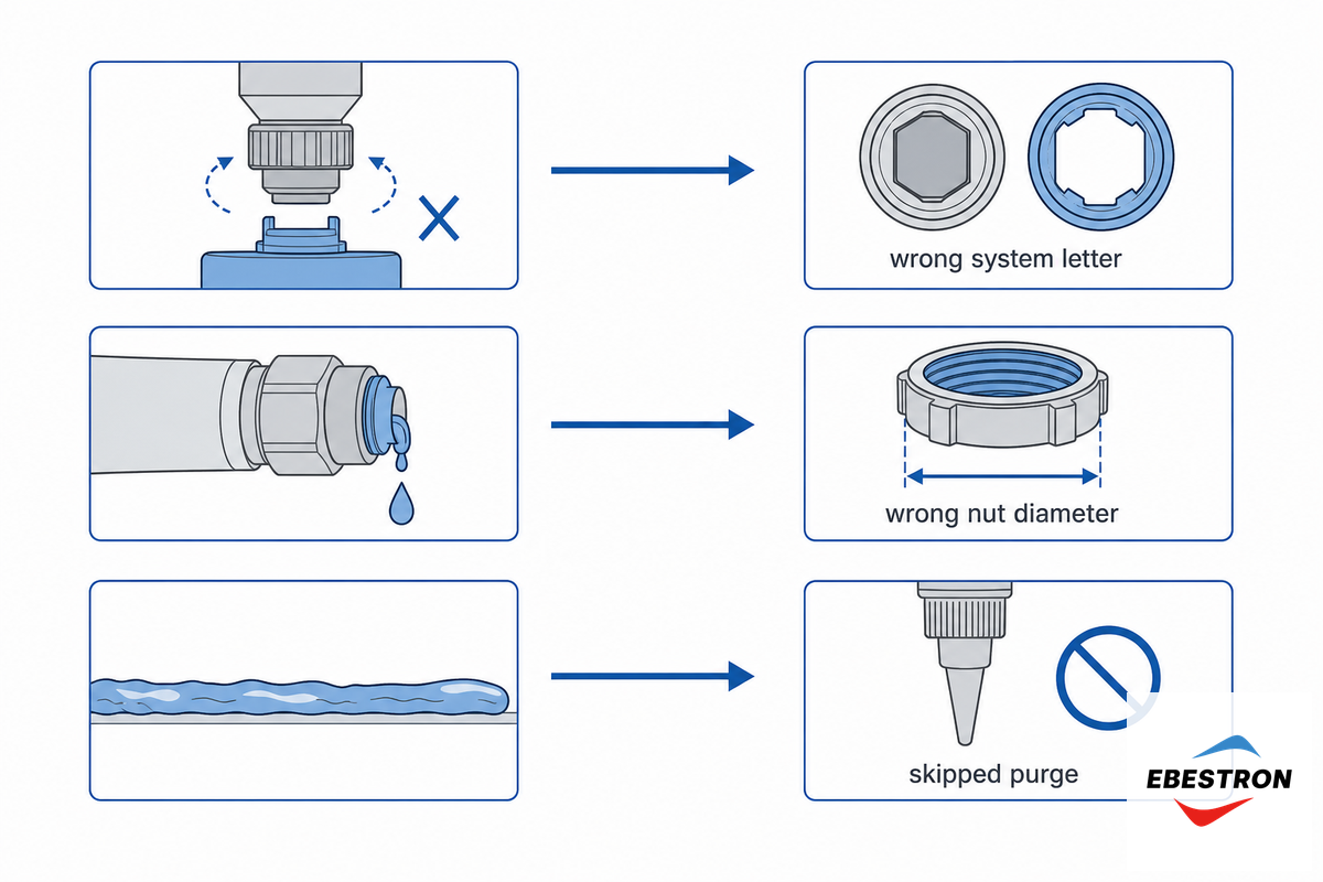 Troubleshooting: When a Cross-Brand Mixer Won't Seat or Starts Leaking — Ebestron
