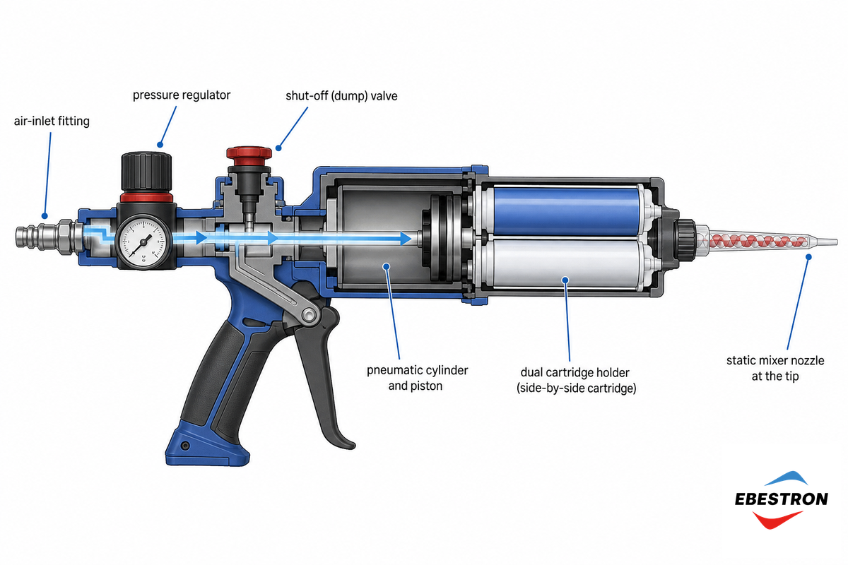 What Is a Pneumatic Cartridge Dispensing Gun (and What This Guide Covers) — Ebestron