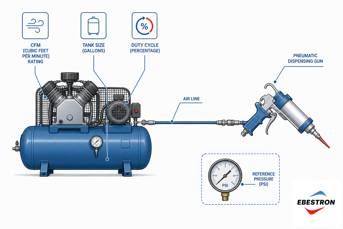 Sizing Your Air Compressor: CFM, Tank Size & Duty Cycle — Ebestron
