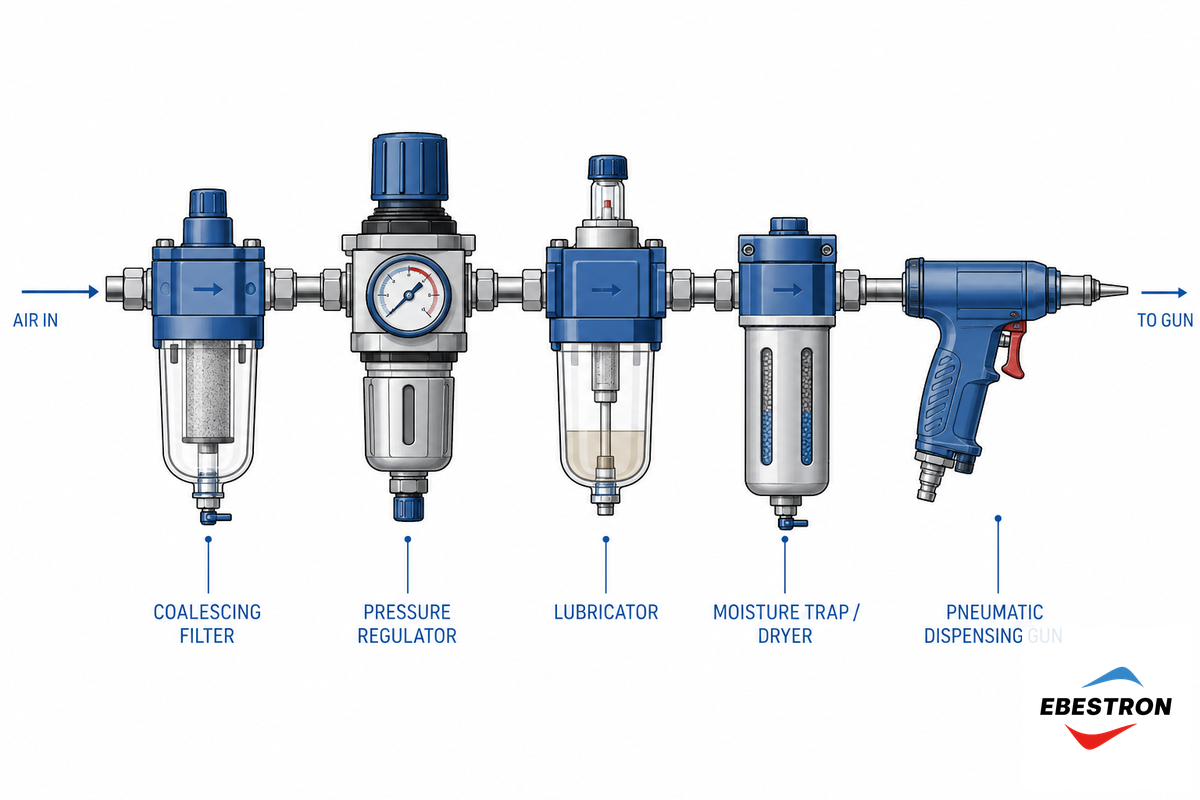 Setting Up the Air Line: Filter, Regulator, Lubricator & Moisture Trap — Ebestron