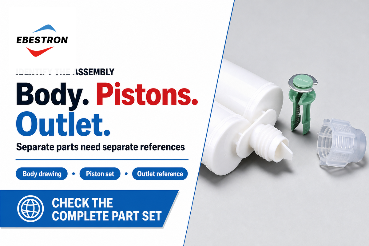 Body, piston set and outlet drawing identify different parts; barrel appearance alone does not prove compatibility.